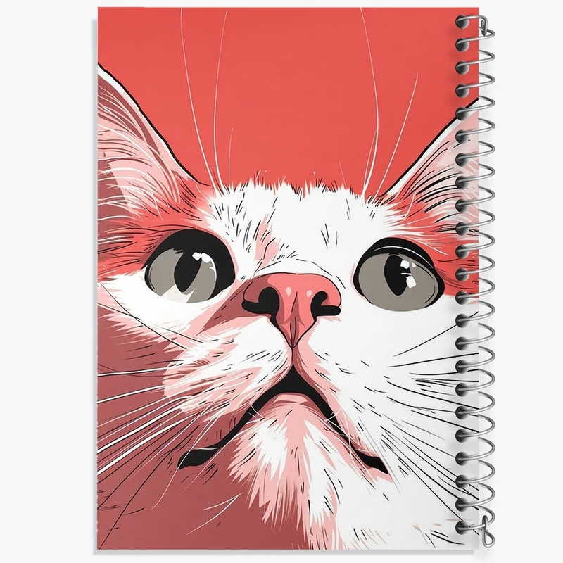دفتر طراحی 50 برگ خندالو طرح گربه (Cat) کد N2128