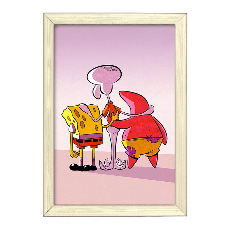 تابلو خندالو طرح باب اسفنجی و پاتریک و اختاپوس کد F1904