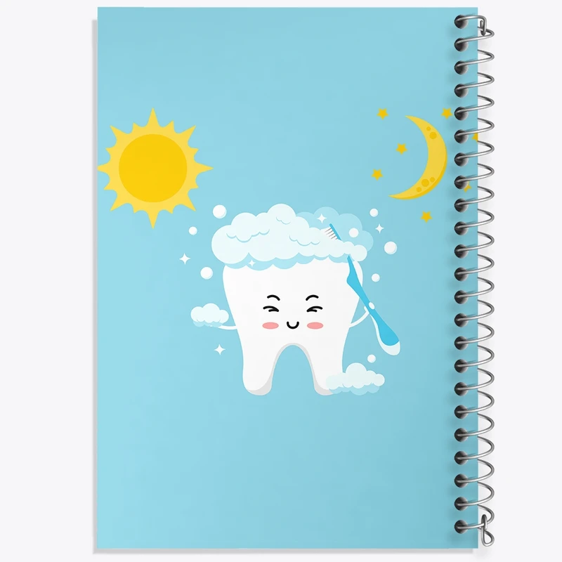 دفتر طراحی 50 برگ خندالو طرح دندان و دندان پزشکی کودکانه کد 36758