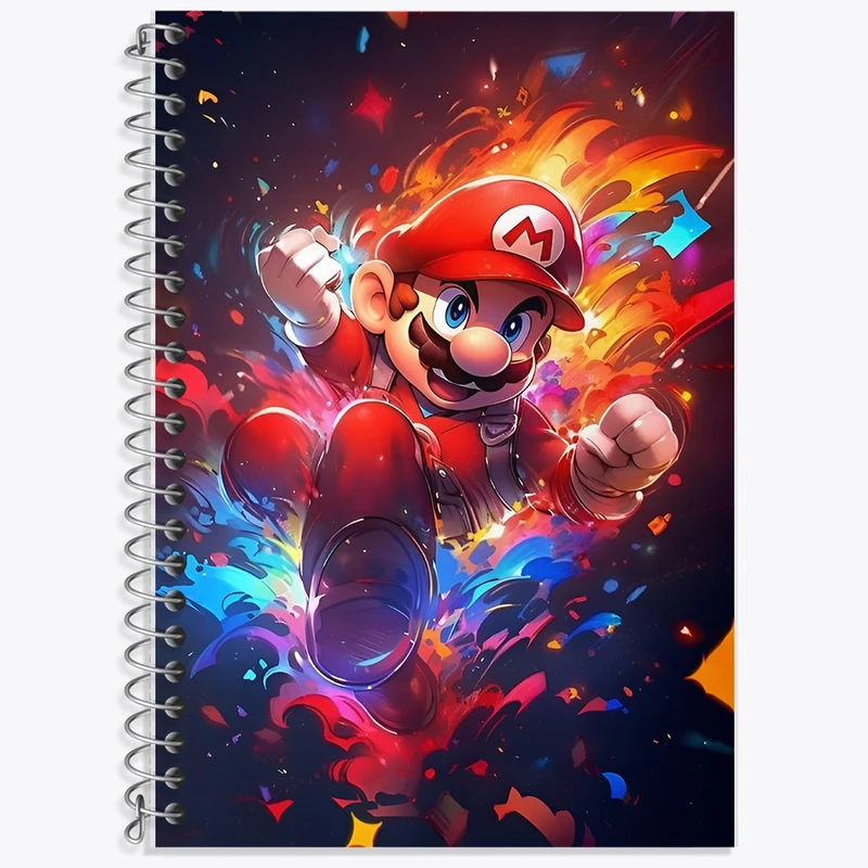 دفتر زبان 50 برگ خندالو مدل سه خط طرح سوپر ماریو کد F12773