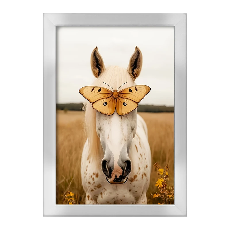 تابلو خندالو طرح اسب و پروانه کد F14371