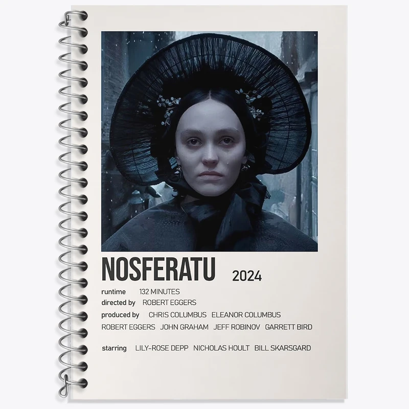 دفتر زبان 50 برگ خندالو مدل سه خط طرح نوسفراتو (Nosferatu) کد F13077