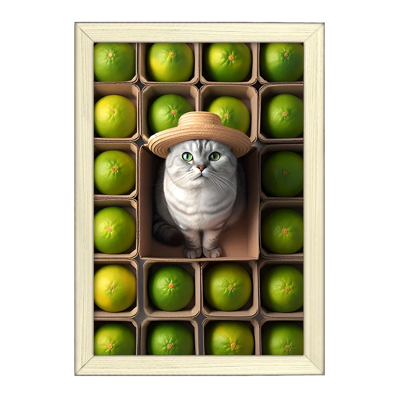 تابلو خندالو طرح گربه بامزه کد F7951