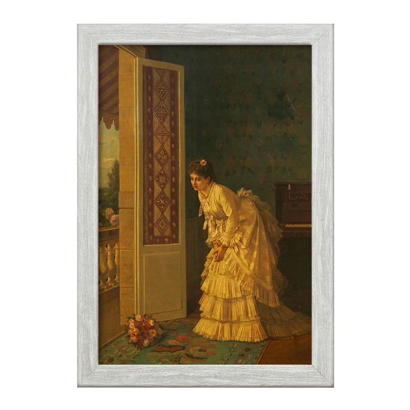 تابلو خندالو طرح نقاشی دسته گل سورپرایز اثر آگوست تولموش کد F12289