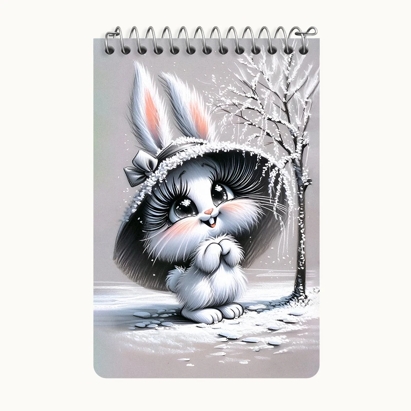 دفتر یادداشت 50 برگ خندالو طرح خرگوش کیوت کد F7207