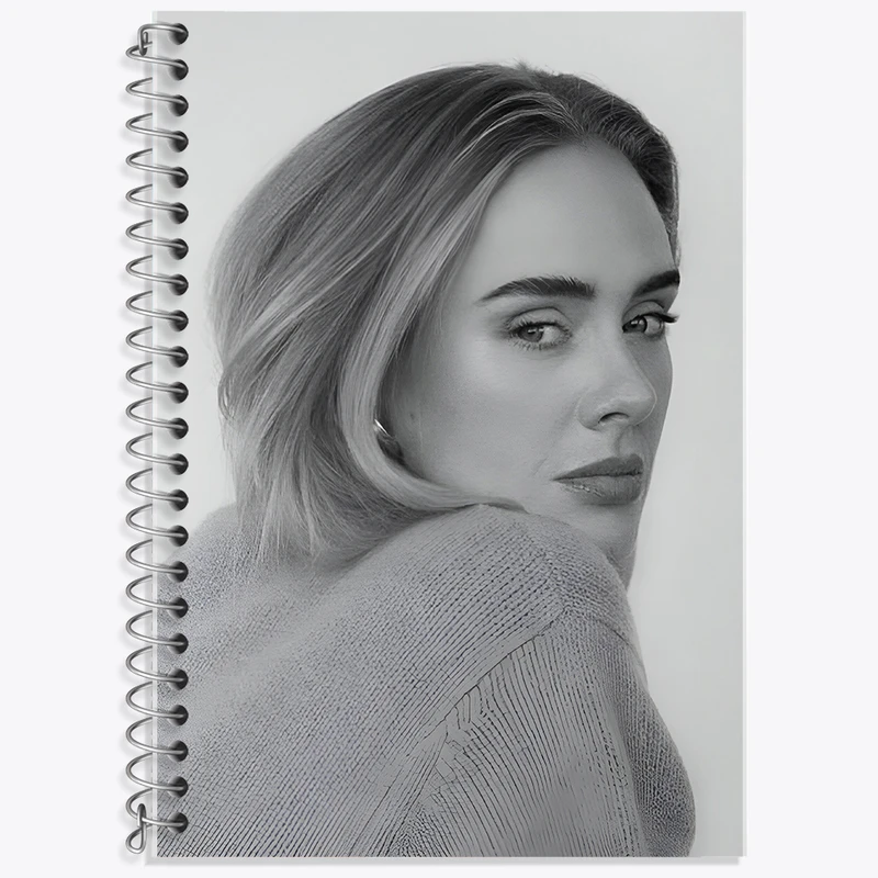 دفتر زبان 50 برگ خندالو مدل دو خط طرح ادل (Adele) کد F10213