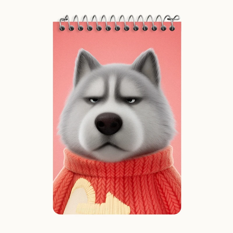 دفتر یادداشت 50 برگ خندالو طرح سگ کد F10054