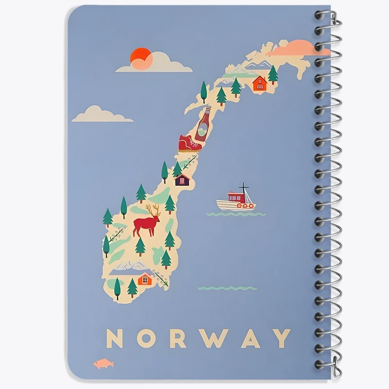 دفتر یادداشت 50 برگ خندالو طرح نروژ (Norway) کد F14363