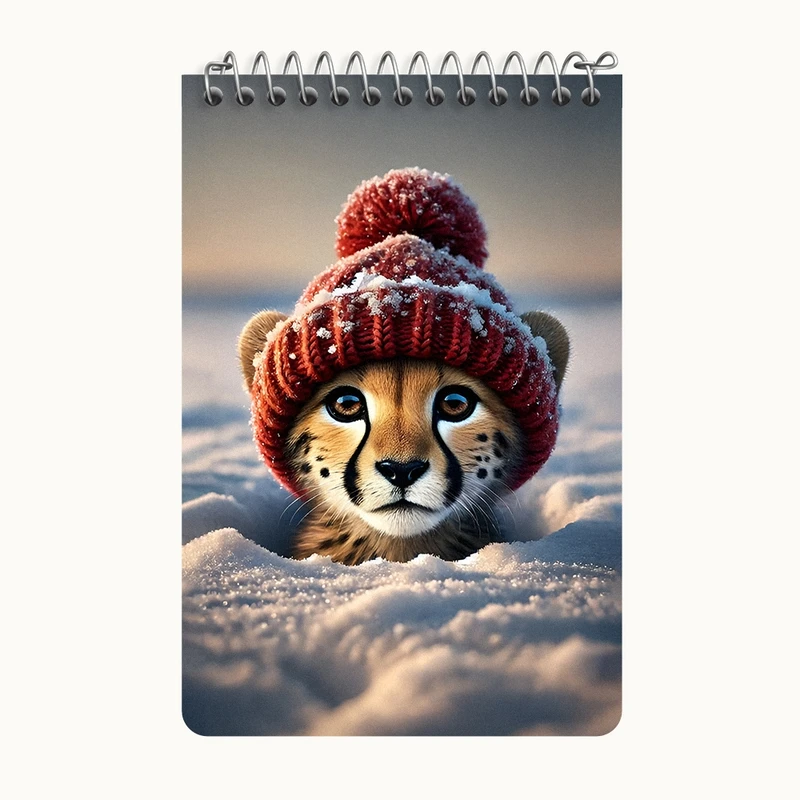 دفتر یادداشت 50 برگ خندالو طرح یوزپلنگ بامزه کد F11531