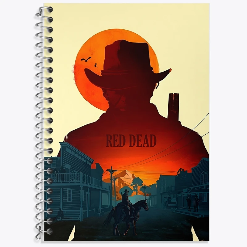 دفتر لغت 50 برگ خندالو طرح رد دد (Red Dead) کد F13603