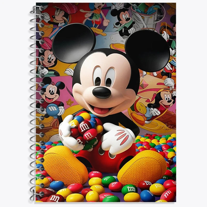 دفتر زبان 50 برگ خندالو مدل سه خط طرح میکی موس کد F4881