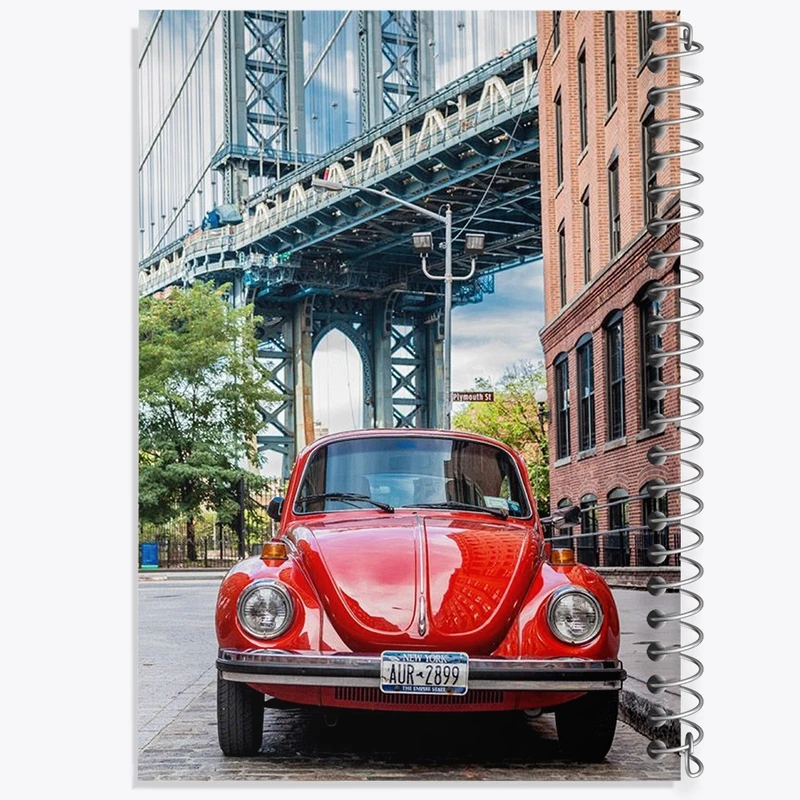 دفتر طراحی 50 برگ خندالو طرح ماشین کلاسیک کد F1246