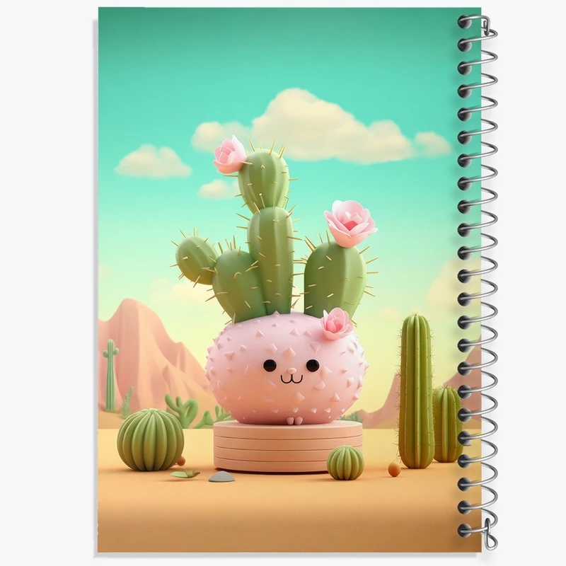 دفتر طراحی 50 برگ خندالو طرح کاکتوس کد F2682