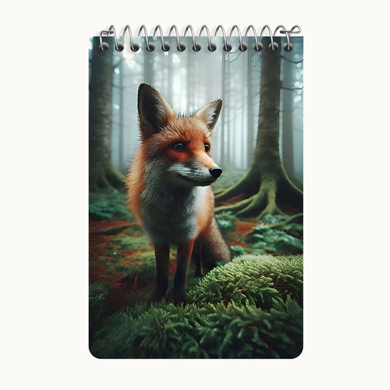 دفتر یادداشت 50 برگ خندالو طرح روباه کد F8018