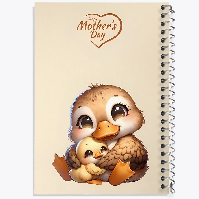 دفتر ژورنال نویسی 50 برگ خندالو مدل نقطه ای طرح اردک بامزه کد N7043