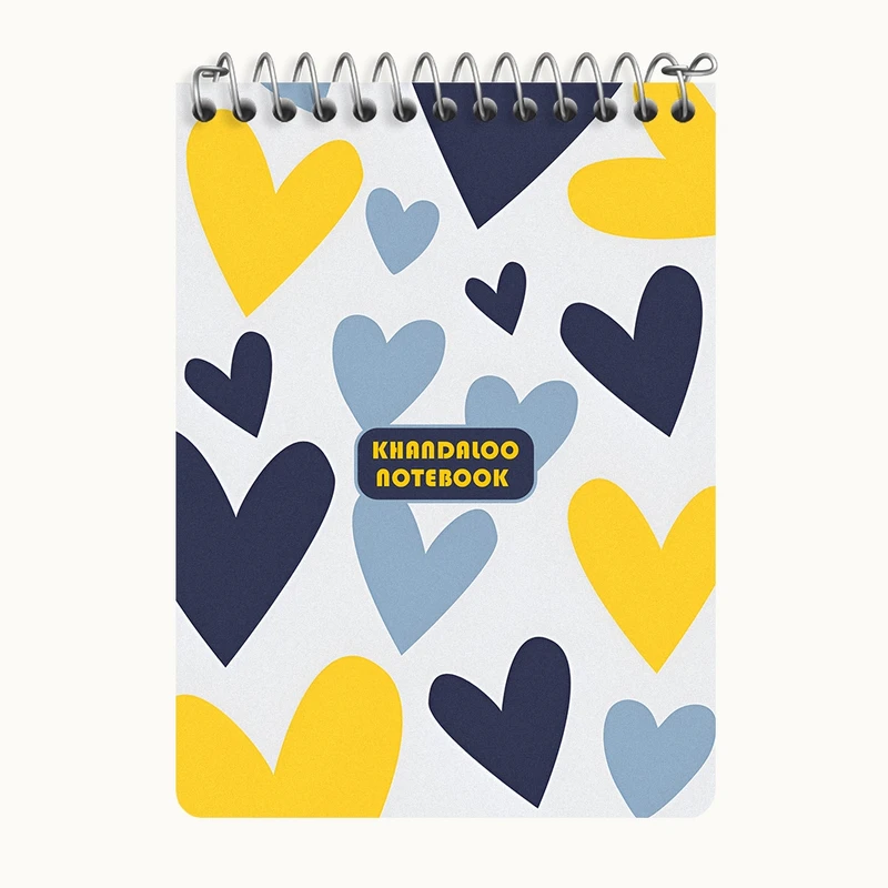 دفتر یادداشت 50 برگ خندالو طرح پترن قلبی کد N6069