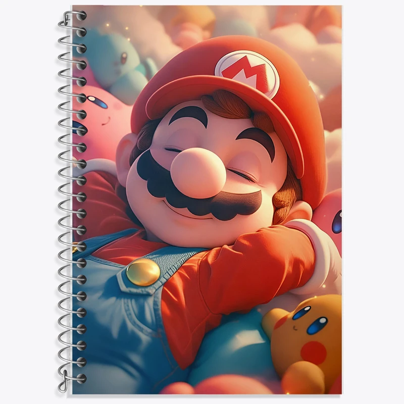 دفتر زبان دوخط 50 برگ خندالو طرح سوپر ماریو (Super Mario) کد F10762