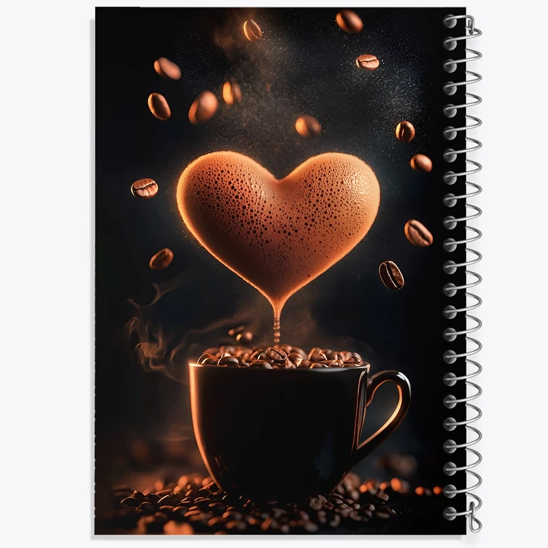 دفتر طراحی 50 برگ خندالو طرح فنجان قهوه کد F12880