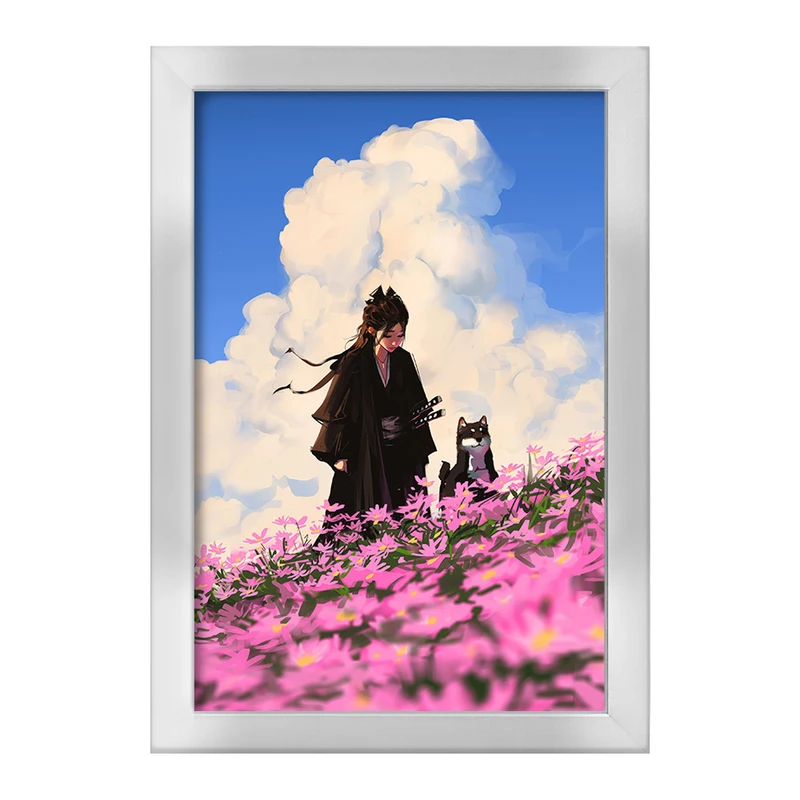 تابلو خندالو طرح دختر انیمه ای کد F2517