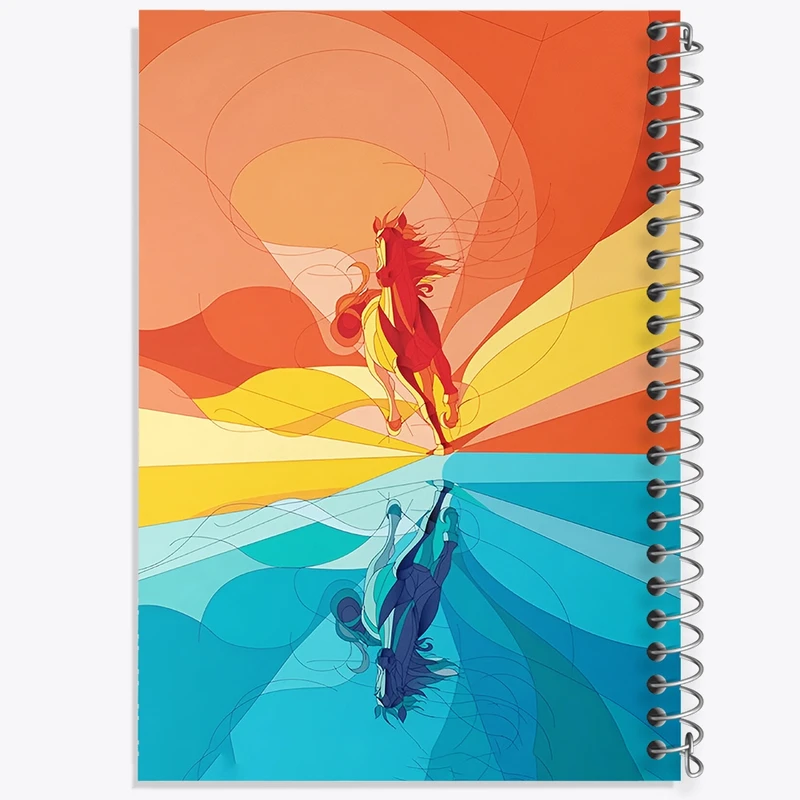 دفتر ژورنال نویسی 50 برگ خندالو مدل نقطه ای طرح اسب کد F4964