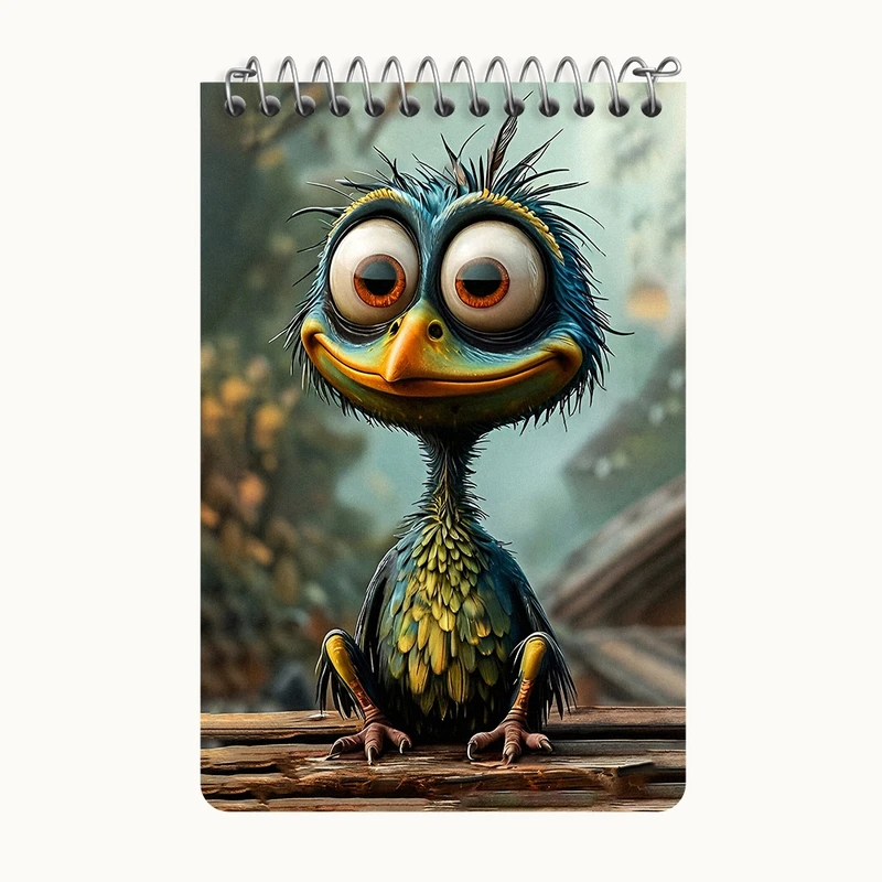 دفتر یادداشت 50 برگ خندالو طرح پرنده خنگ کد F12891