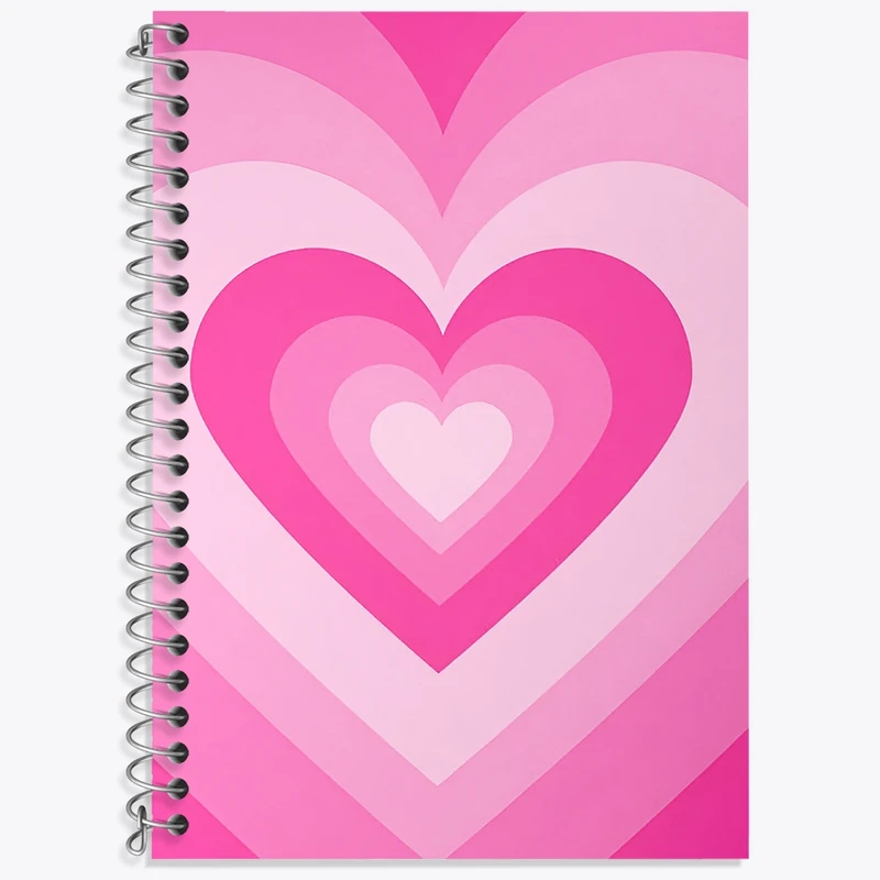 دفتر زبان 50 برگ خندالو مدل سه خط طرح قلب کد N8444