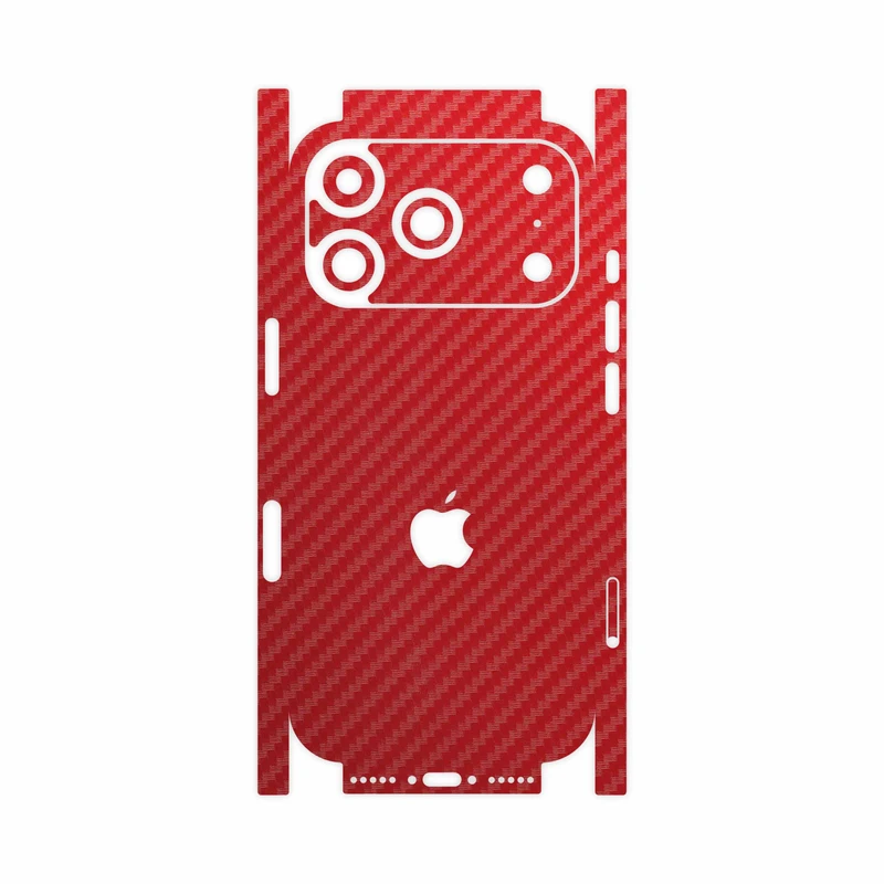 برچسب پوششی ماهوت مدل Red-Fiber-FullSkin مناسب برای گوشی موبایل اپل iPhone 17 Pro