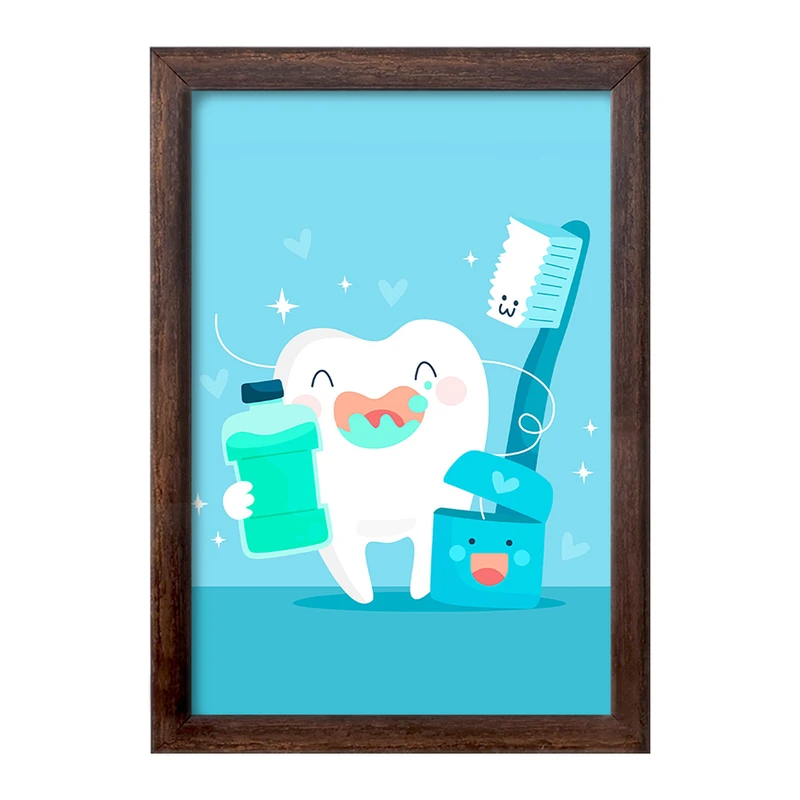 تابلو خندالو طرح دندان و دندان پزشکی کودکانه کد 36738