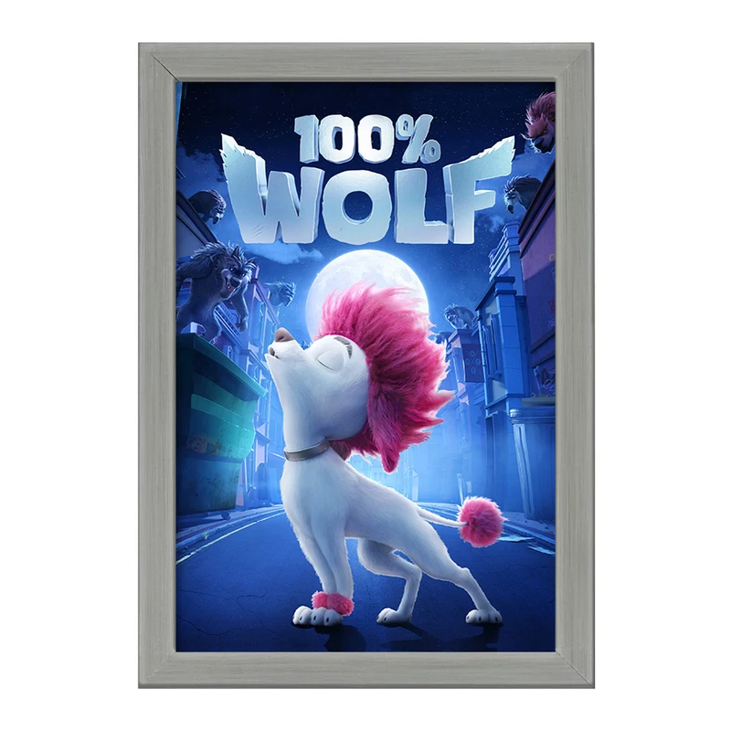 تابلو خندالو طرح صد درصد گرگ Wolf 100%  کد 4807