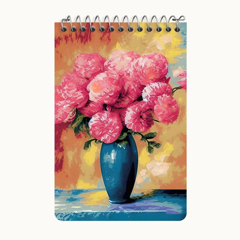 دفتر یادداشت 50 برگ خندالو طرح گلدان گل کد F2992