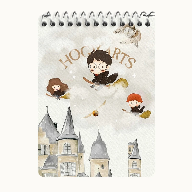 دفتر یادداشت 50 برگ خندالو طرح هری پاتر (Harry Potter) کد N6842