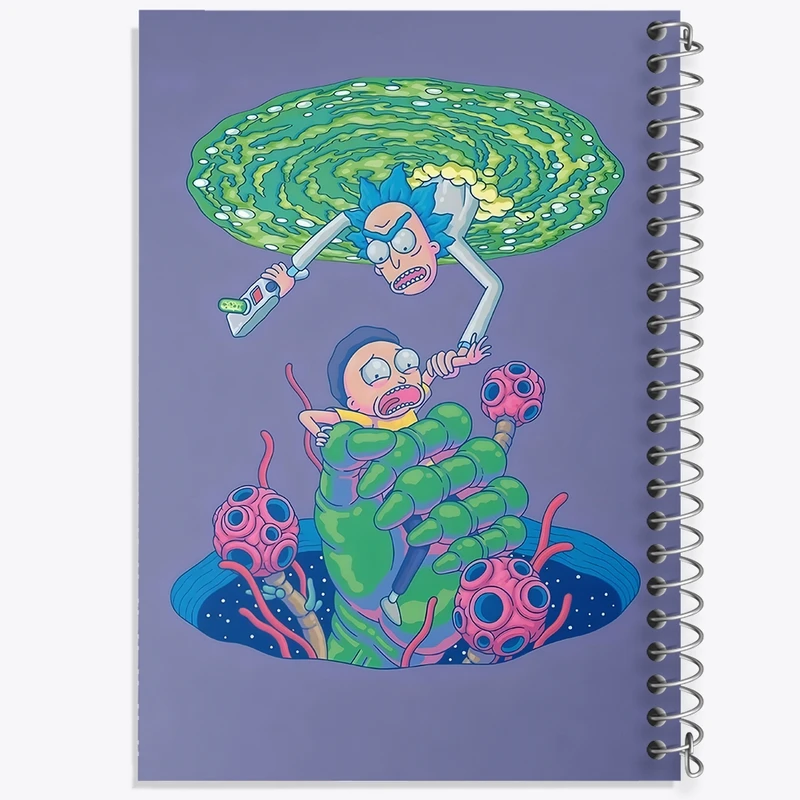 دفتر شطرنجی 50 برگ خندالو طرح ریک و مورتی (Rick and Morty) کد F4017