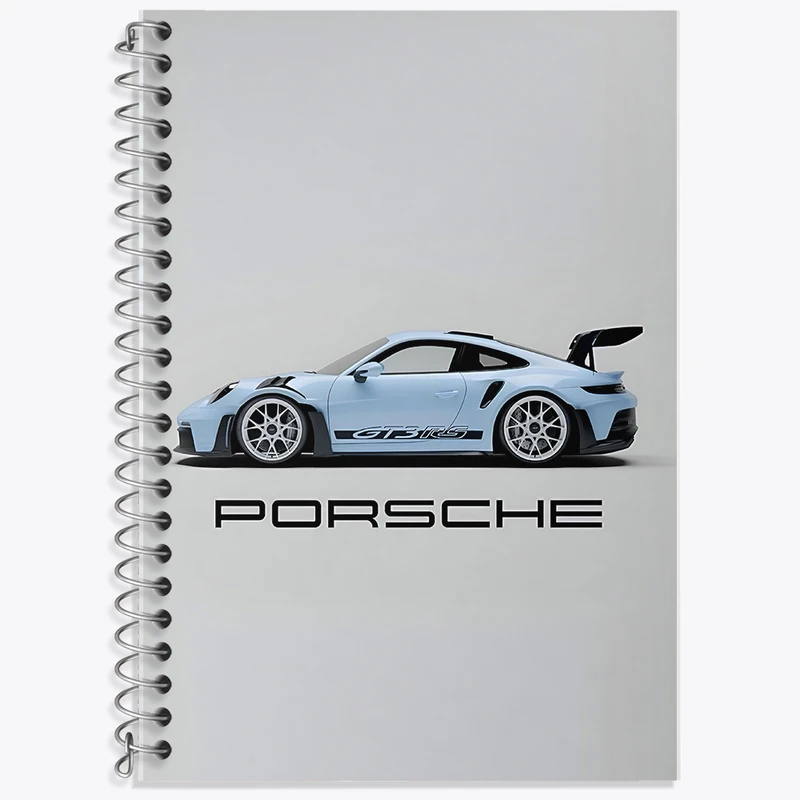 دفتر زبان 50 برگ خندالو مدل دو خط طرح ماشین پورشه کد F10380