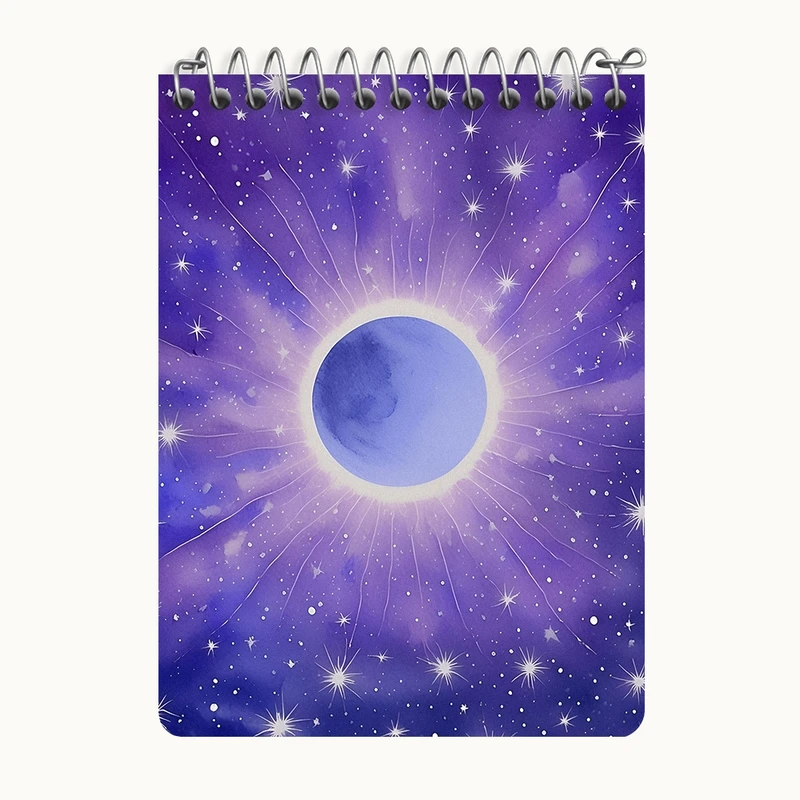 دفتر یادداشت 50 برگ خندالو طرح ماه و ستاره کد N7441