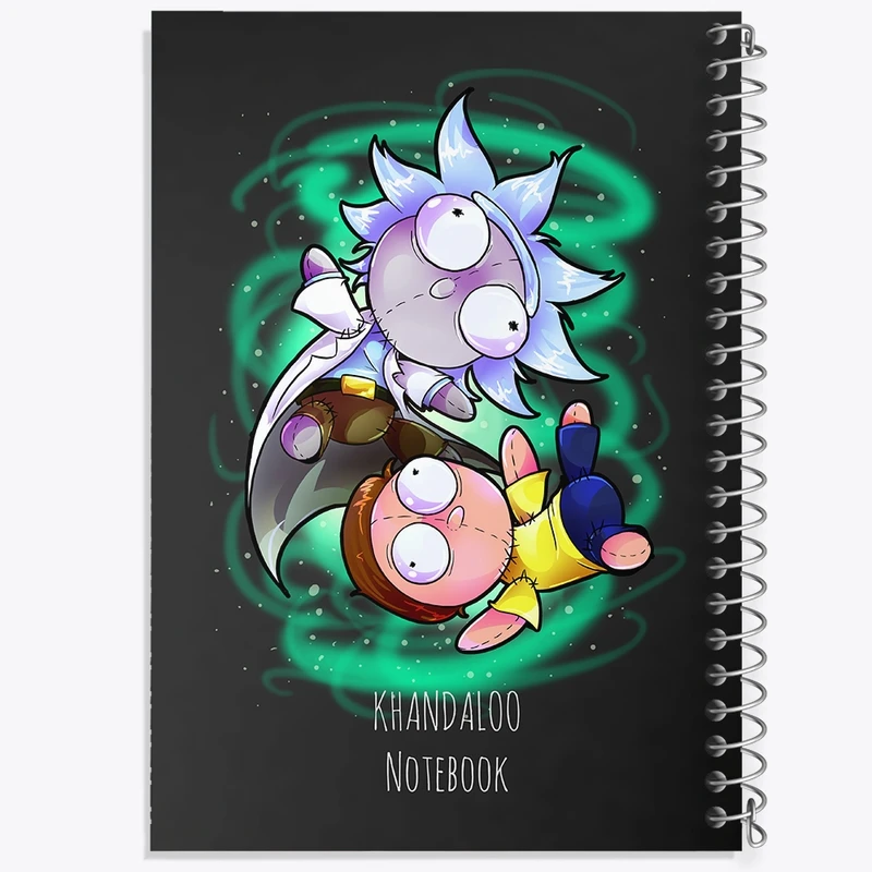دفتر شطرنجی 50 برگ خندالو طرح ریک و مورتی (Rick and Morty) کد N8939