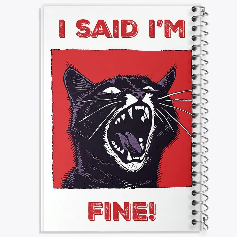 دفتر طراحی 50 برگ خندالو طرح I Said I'm Fine کد F9720