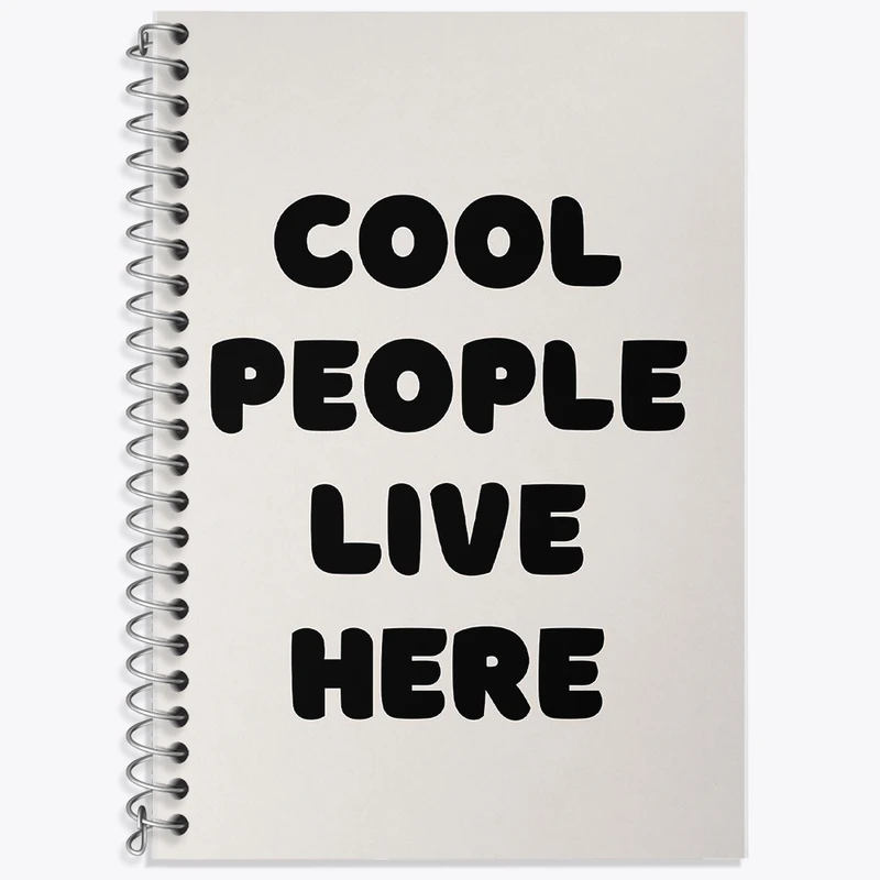دفتر لغت 50 برگ خندالو طرح Cool People Live Here کد F11904