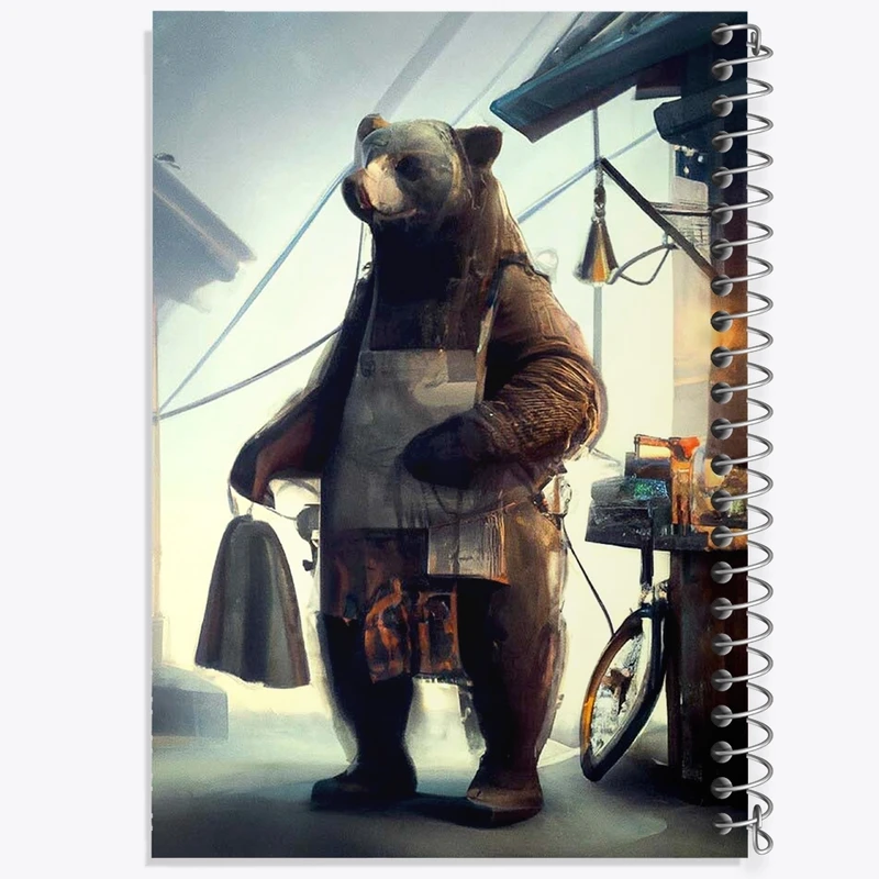 دفتر طراحی 50 برگ خندالو طرح خرس کد F1028