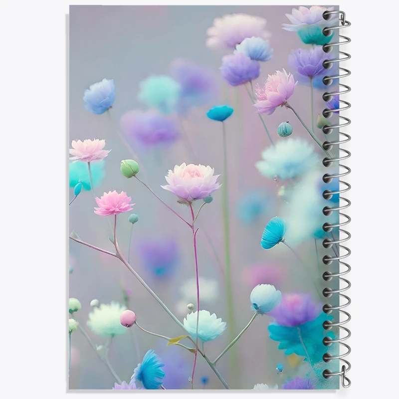 دفتر مشق 100 برگ خندالو طرح گل های رنگی کد N6044