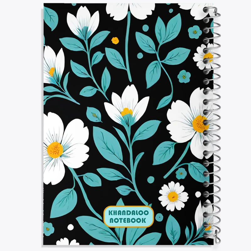 دفتر مشق 100 برگ خندالو طرح پترن گل گلی کد N6088