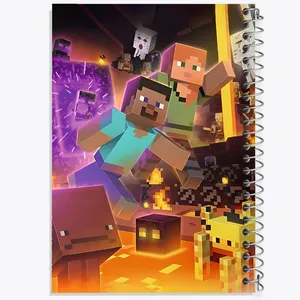 دفتر مشق 50 برگ خندالو طرح ماینکرافت (Minecraft) کد F3508