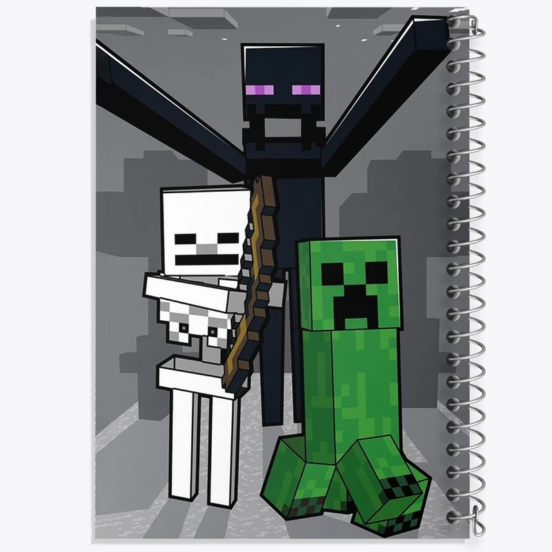 دفتر طراحی 50 برگ خندالو طرح ماینکرافت (Minecraft) کد F1218