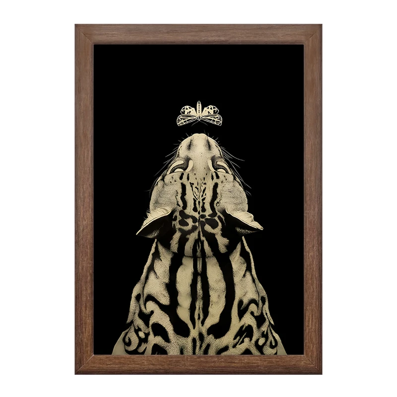 تابلو خندالو طرح ببر و پروانه کد F13640