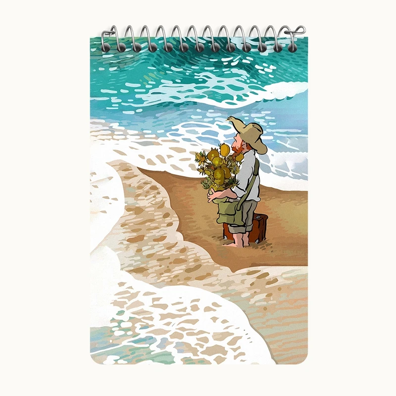 دفتر یادداشت 50 برگ خندالو طرح ونسان ونگوگ کد F5076