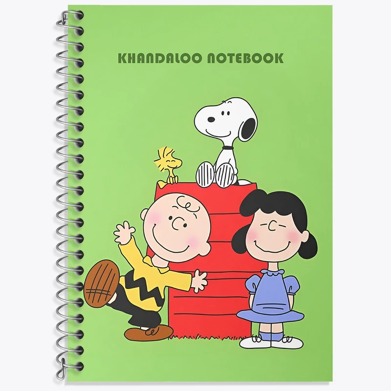 دفتر زبان 50 برگ خندالو مدل سه خط طرح اسنوپی (snoopy) کد N6353