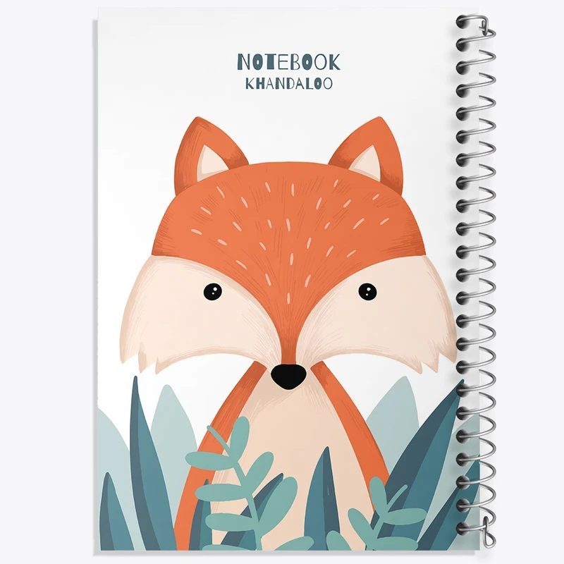 دفتر طراحی 50 برگ خندالو طرح روباه کیوت کد N1300