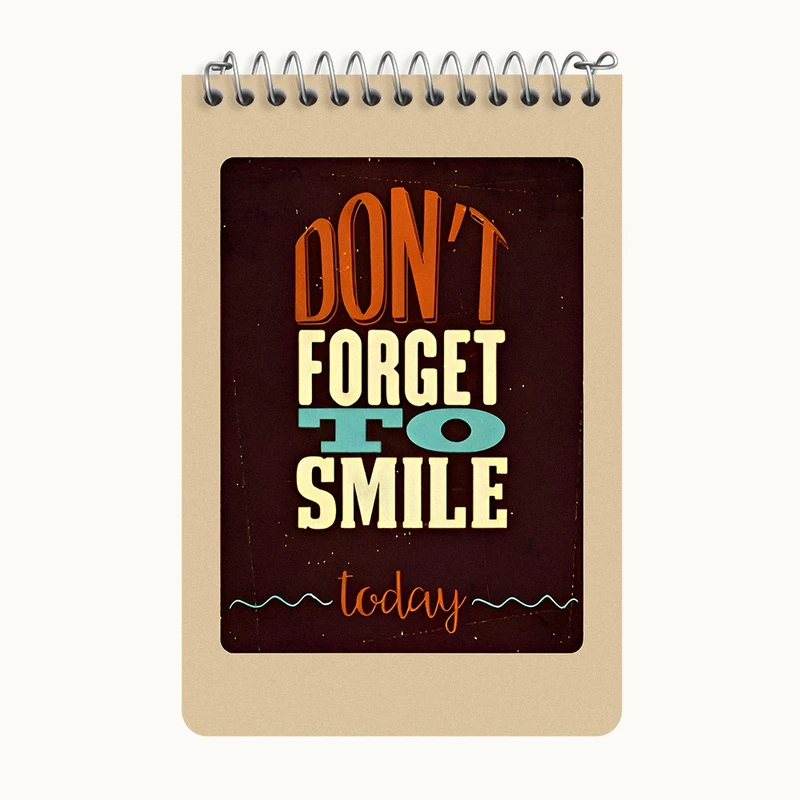 دفتر یادداشت 50 برگ خندالو طرح Don't Forget To Smile Today کد F10537