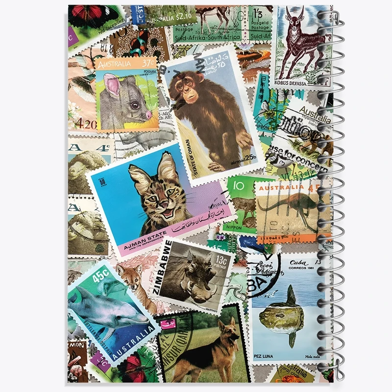 دفتر ژورنال نویسی 50 برگ خندالو مدل نقطه ای طرح پترن حیوانات کد N8285