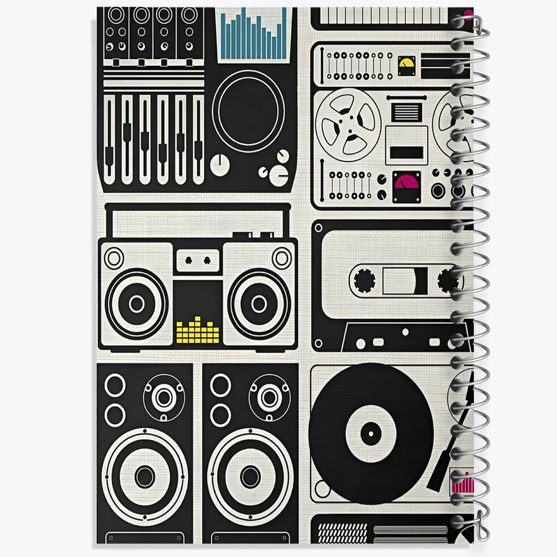 دفتر مشق 50 برگ خندالو طرح موسیقی کد F9702