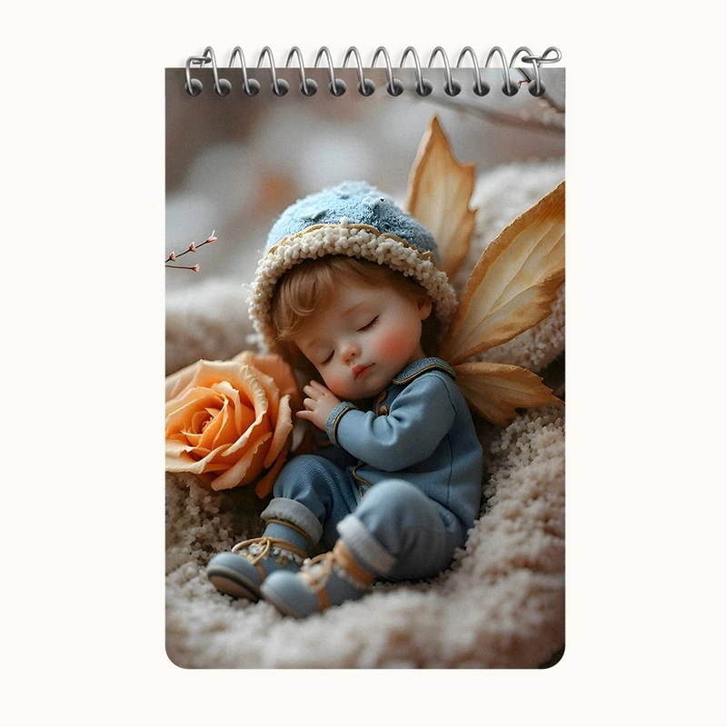 دفتر یادداشت 50 برگ خندالو طرح پسر بچه ی کیوت کد F7131